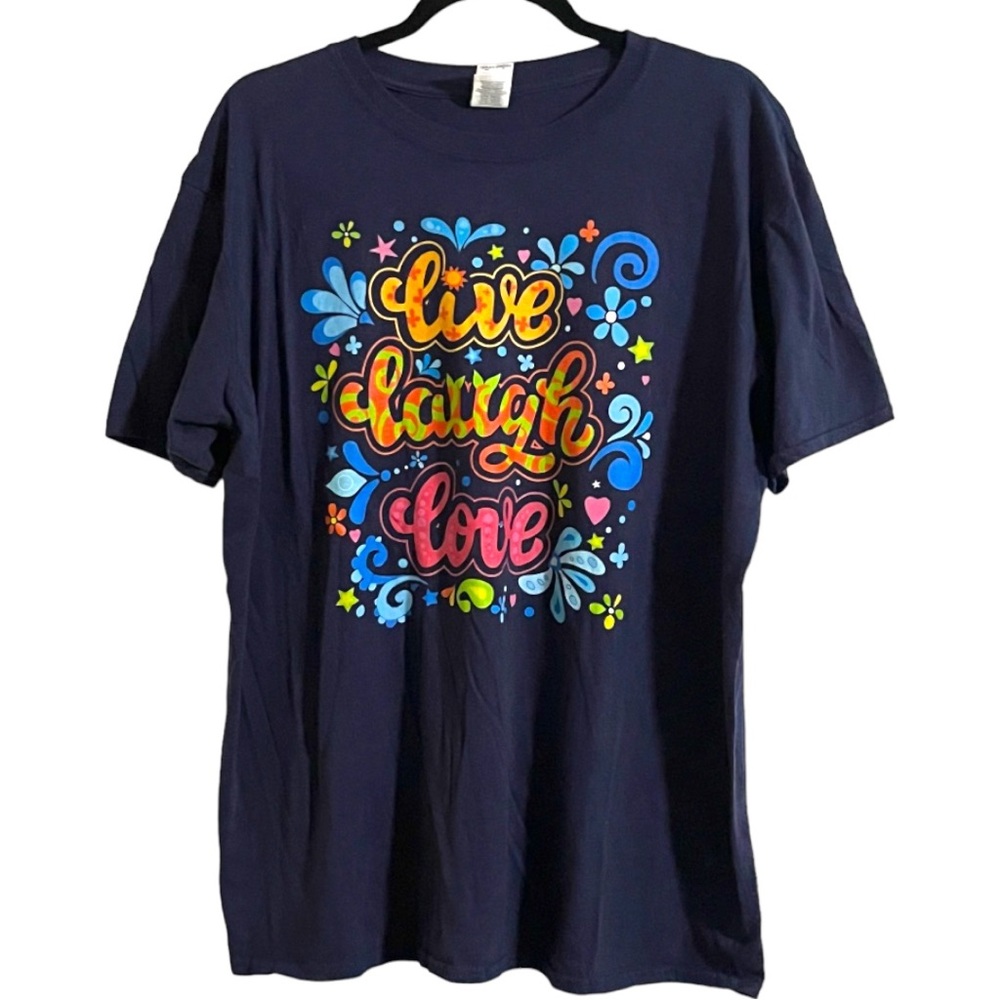 Graphic Tee Live Laugh Love Soft Style Ring Spun Woman’s Tee XL
